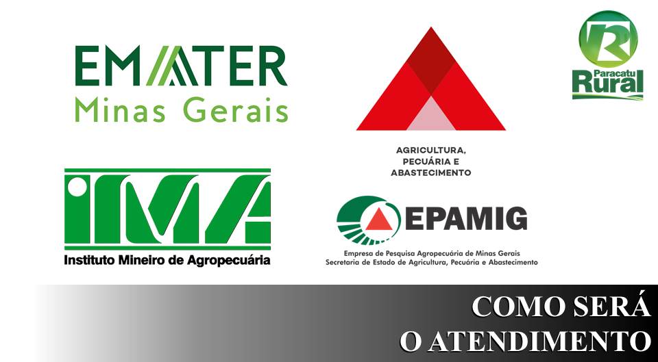 SEAPA, EMATER MG, IMA, EPAMIG - COMO SERÁ O ATENDIMENTO