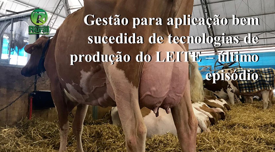 Gestão para aplicação bem sucedida de tecnologias de produção do LEITE – último episódio