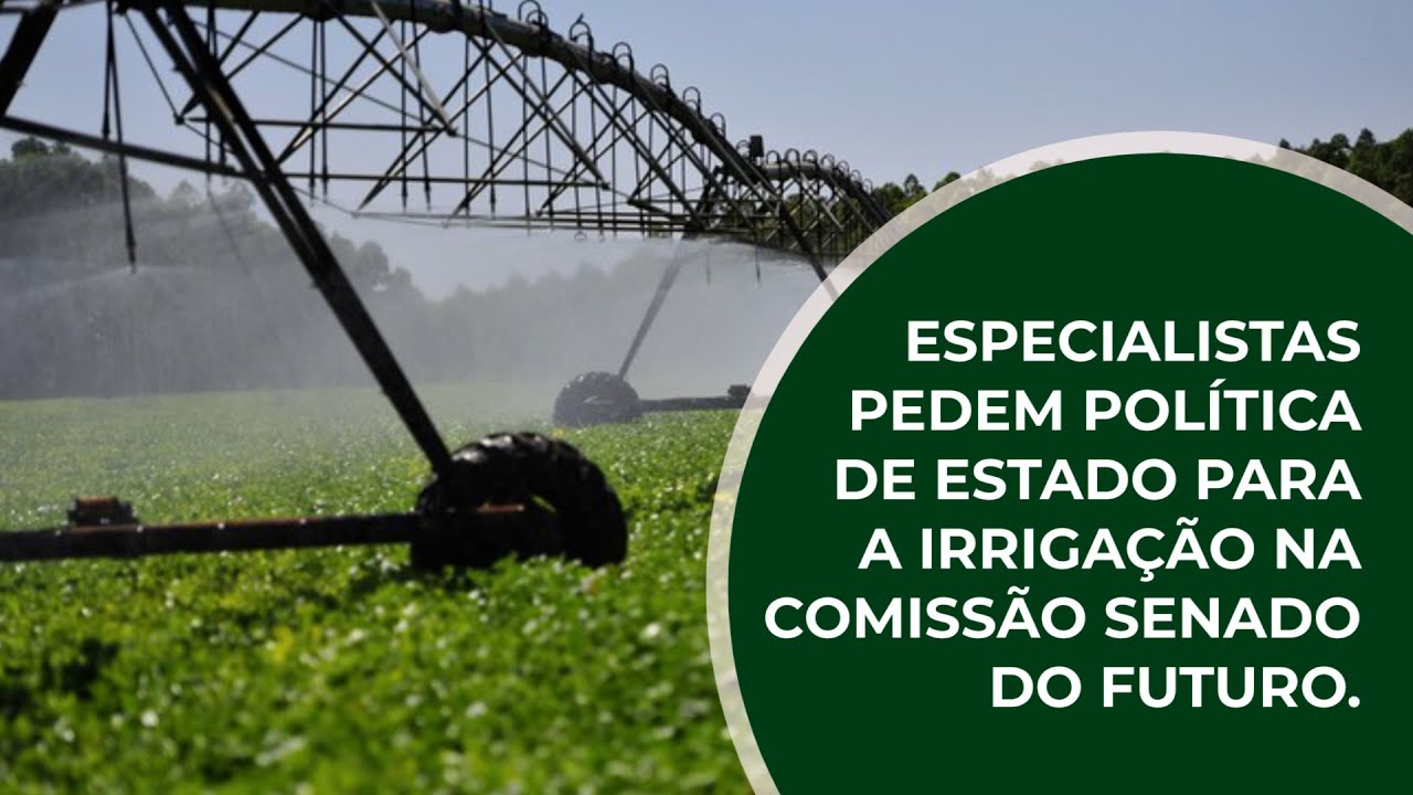 Especialistas pedem política de Estado para a IRRIGAÇÃO na Comissão Senado do Futuro