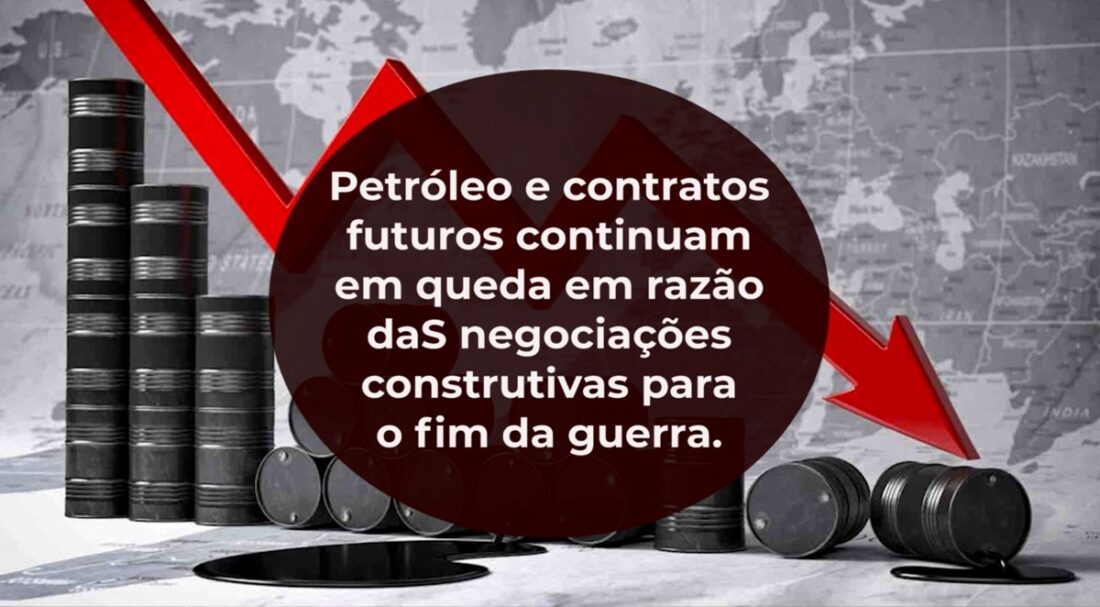 Petróleo e contratos futuros continuam em queda em razão das negociações para o fim da guerra. Cotações 30-03-2022