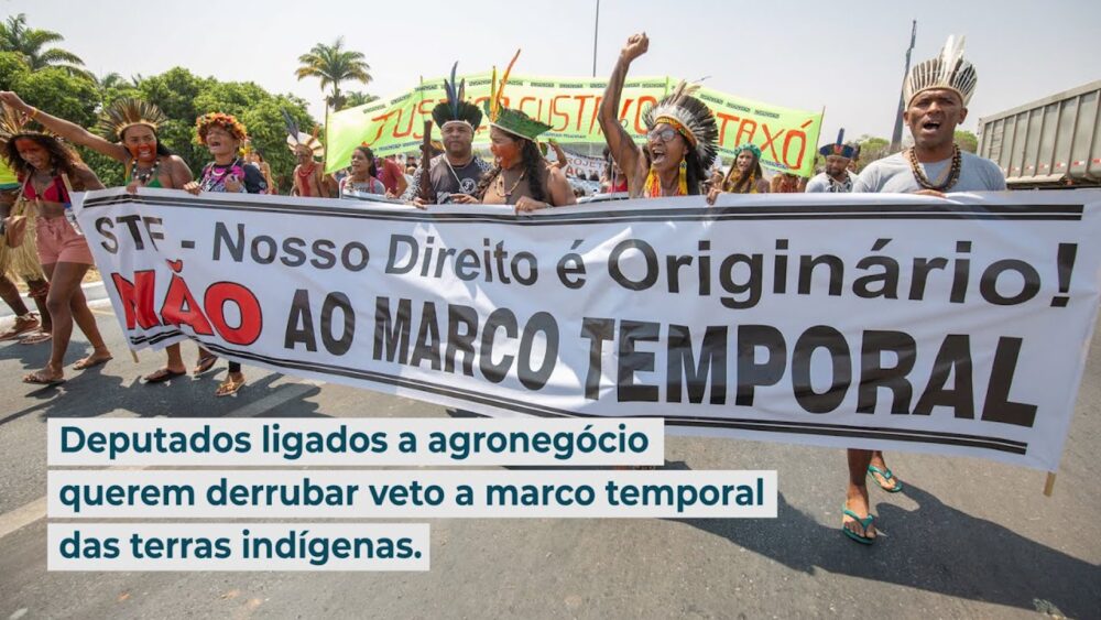 Deputados ligados a agronegócio querem derrubar veto a marco temporal das terras indígenas