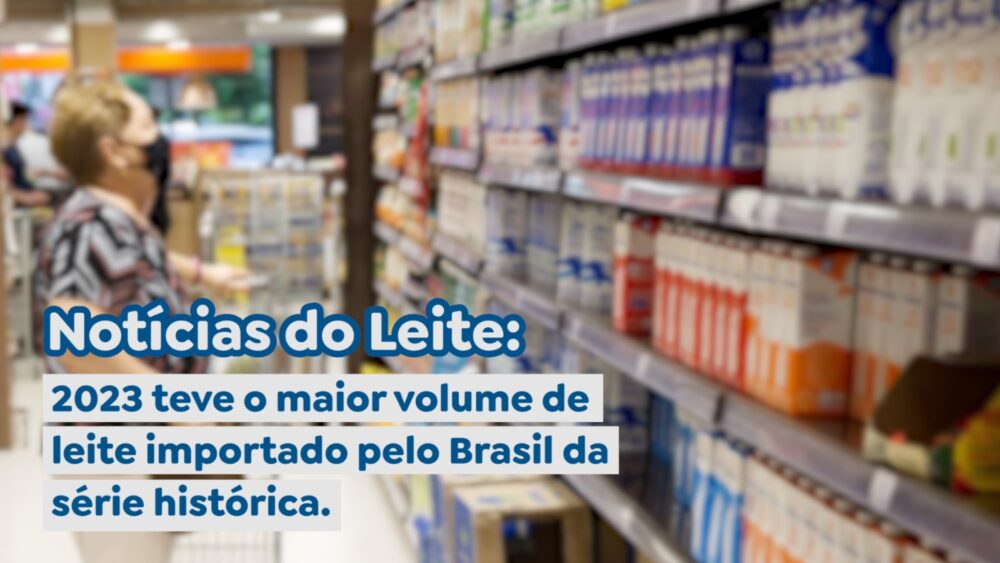 2023 teve o maior volume de leite importado pelo Brasil da série histórica