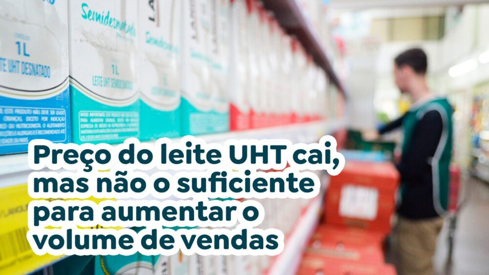 Preço do leite UHT cai, mas não o suficiente para aumentar o volume de vendas