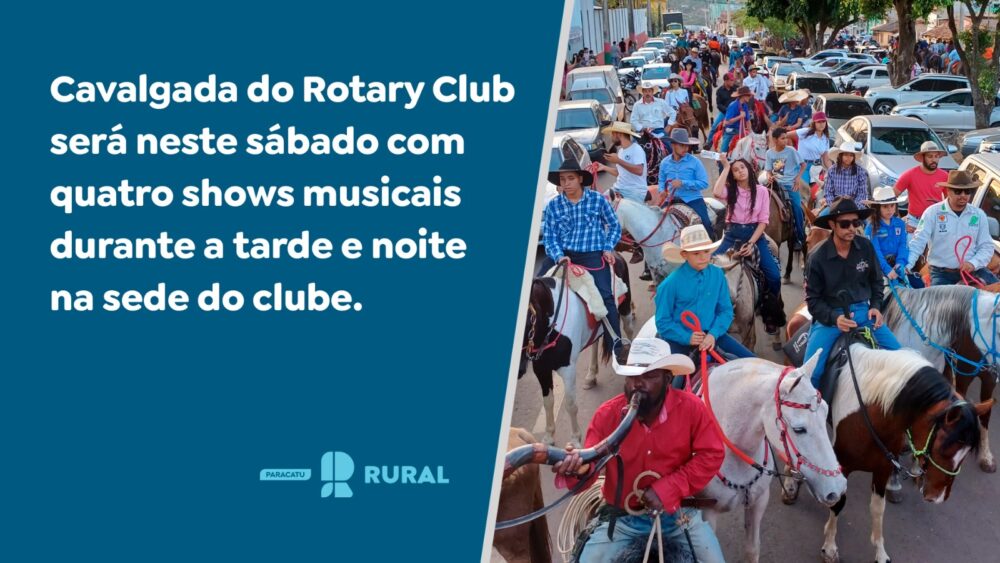 Cavalgada do Rotary Club será neste sábado com quatro shows musicais durante a tarde e noite na sede do clube