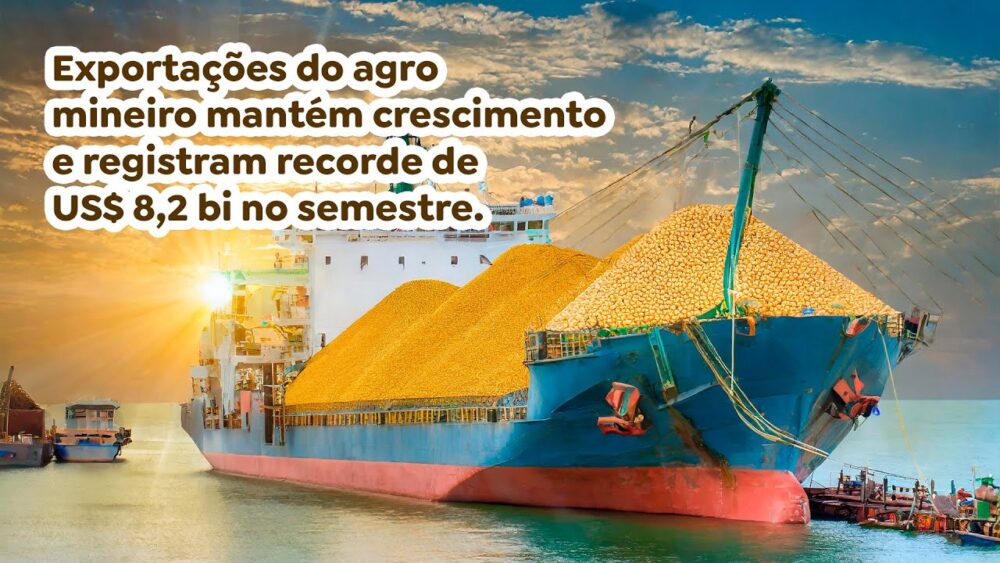 Exportações do agro mineiro mantém crescimento e registram recorde de US$ 8,2 bi no semestre