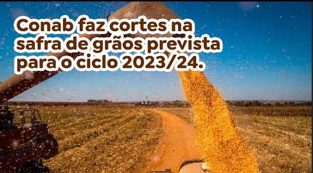 Conab faz cortes na safra de grãos prevista para o ciclo 2023/24